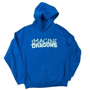 Imagine Dragons Mercury World Tour blue hoodie sweatshirt Size Medium